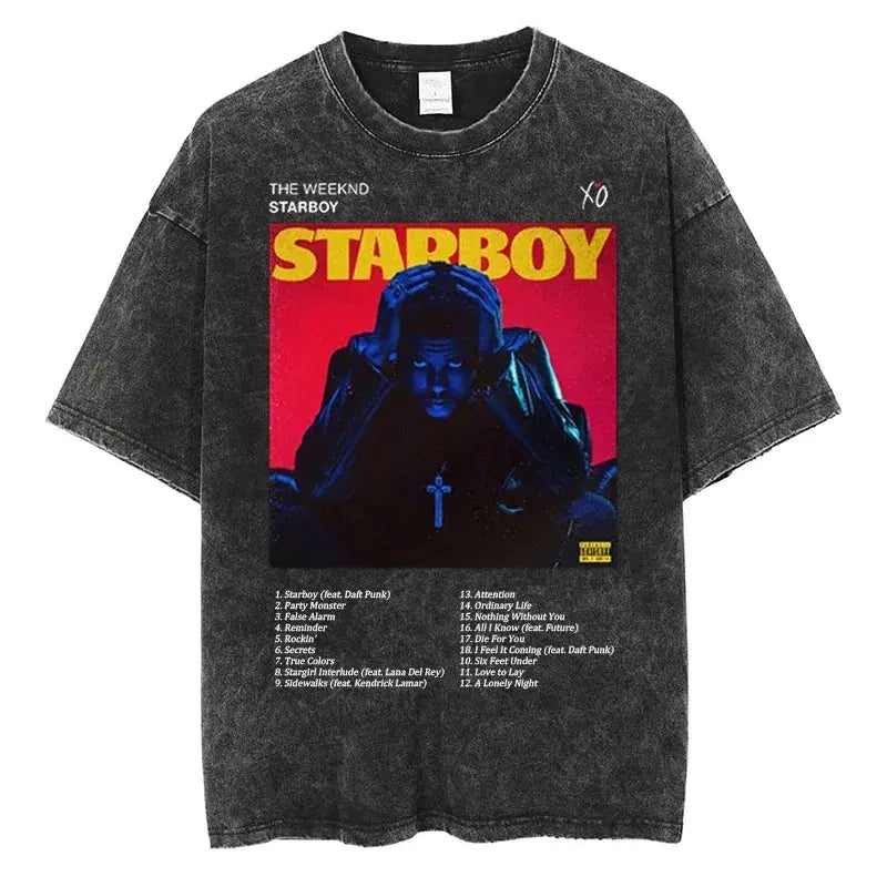 The Weeknd T Shirt Live At SoFi Stadium Graphic Tshirt Cotton Vintage Short Sleeve Tees Hip Hop Music Fans Men Women Clothes - Suncollections