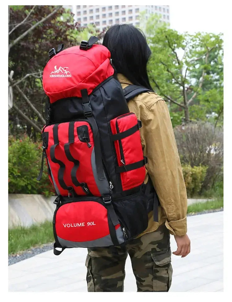 90L Waterproof Hiking Camping Backpack Trekking Bag Rucksack Large Capacity Travel Outdoor Sports Bags Camping Equipments - Suncollections