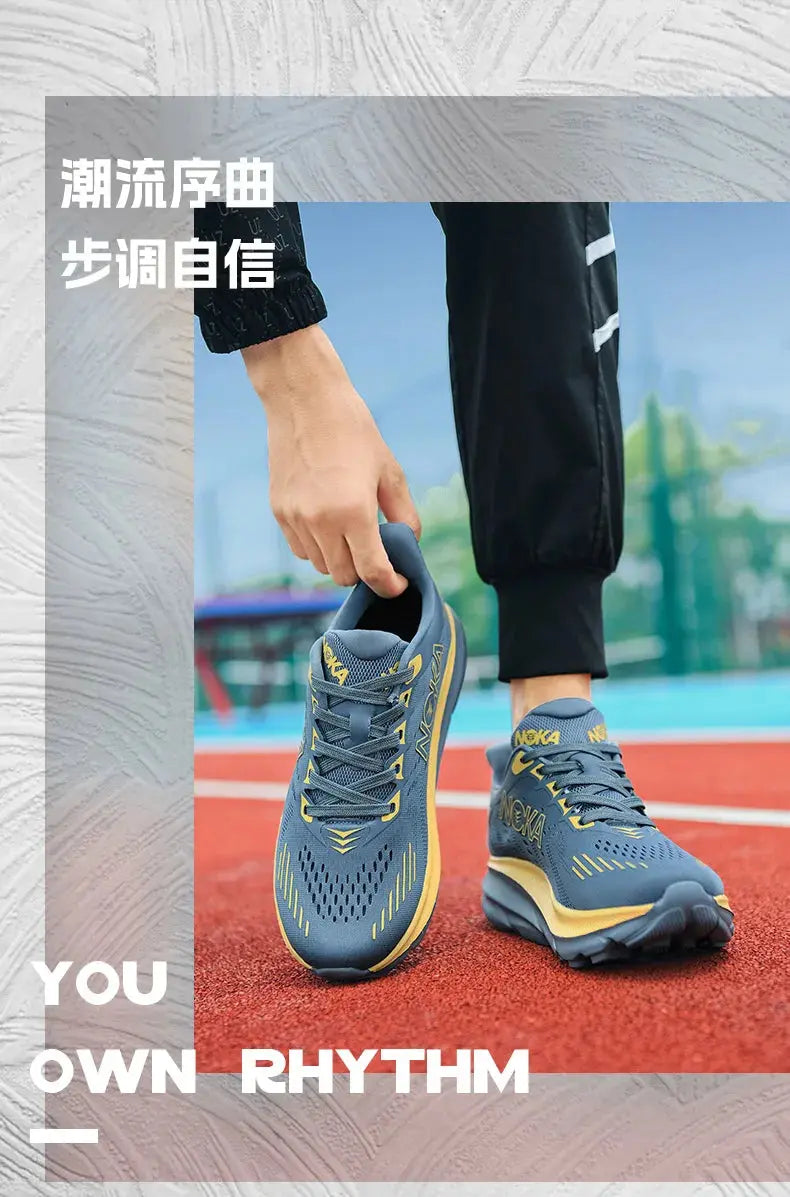 Marathon Carbon Plate Air Cushion Men Sports Running Shoes Breathable Lightweight Women's Comfortable Athletic Nonskid Sneakers Suncollections