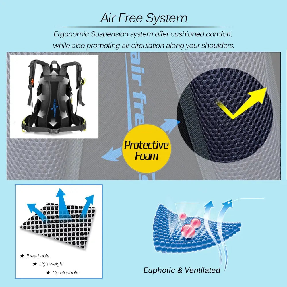 40L Water Resistant Travel Backpack - Suncollections