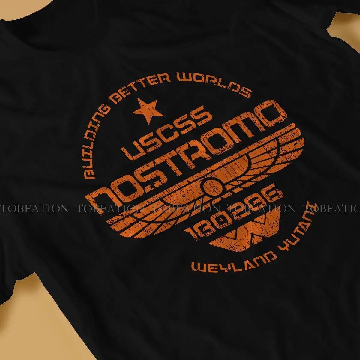 USCSS Nostromo TShirt For Men Alien UFO Clothing Fashion T Shirt 100% Cotton Soft Printed Fluffy - Suncollections