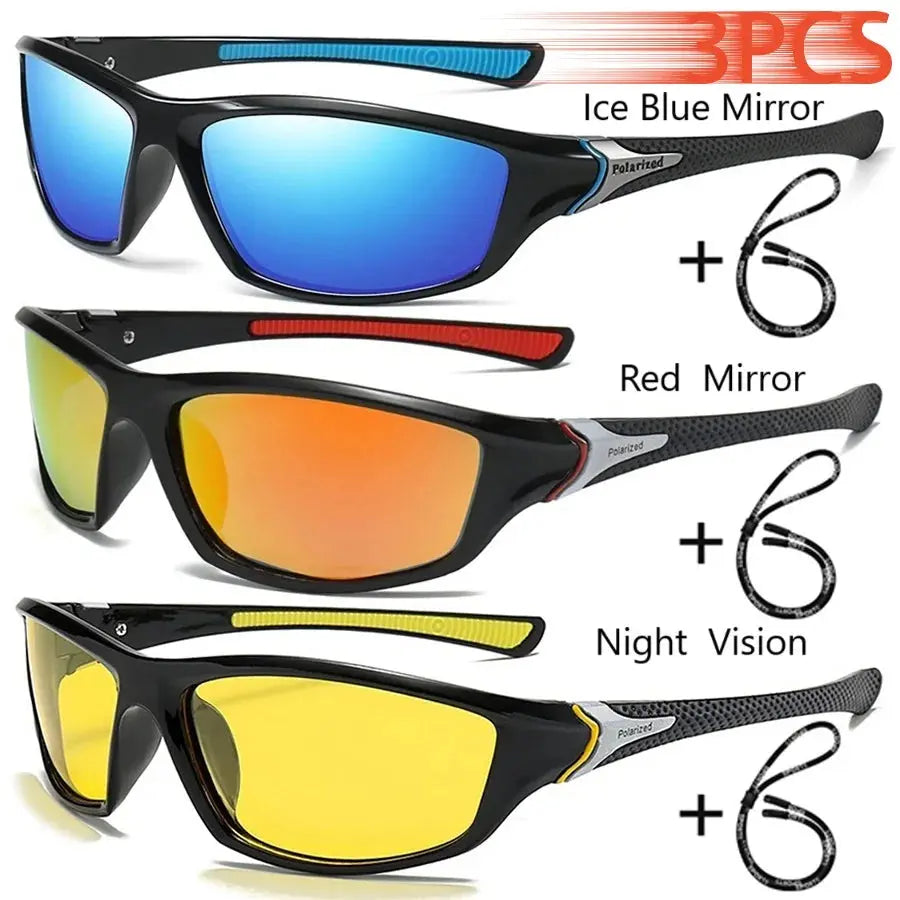 Men And Women Outdoor Sports Polarized Sunglasses With Chain Cycling Climbing Skiing Fishing Vintage Sun Glasses UV400 Eyewear - Suncollections