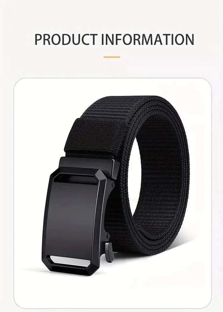 New Automatic Buckle Belt, Canvas Tactical Workwear - Suncollections