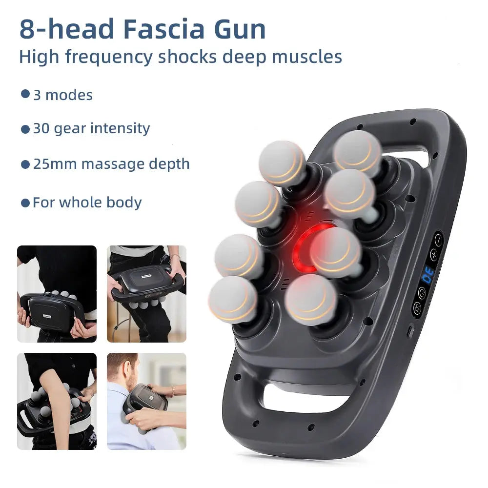 8-Head Fascia Gun High-Frequency Vibration - Suncollections