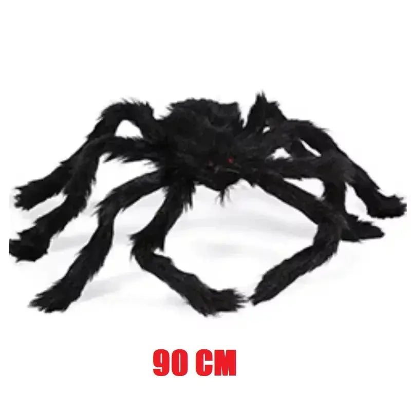 Halloween Big Plush Spider Horror Halloween Decoration Party Prop Outdoor Giant Spider Decor 30-200cm Chamber Prank Black Spider Suncollections