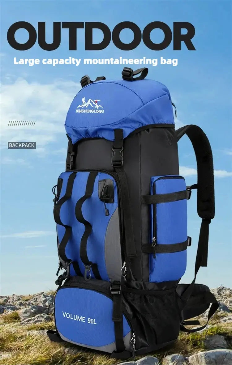 90L Waterproof Hiking Camping Backpack Trekking Bag Rucksack Large Capacity Travel Outdoor Sports Bags Camping Equipments - Suncollections