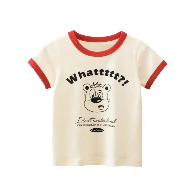 2-8T Toddler Kid Baby Boys Girls Clothes Summer Cotton T Shirt Short Sleeve Graffiti Print tshirt Children Top Infant Outfit - Suncollections