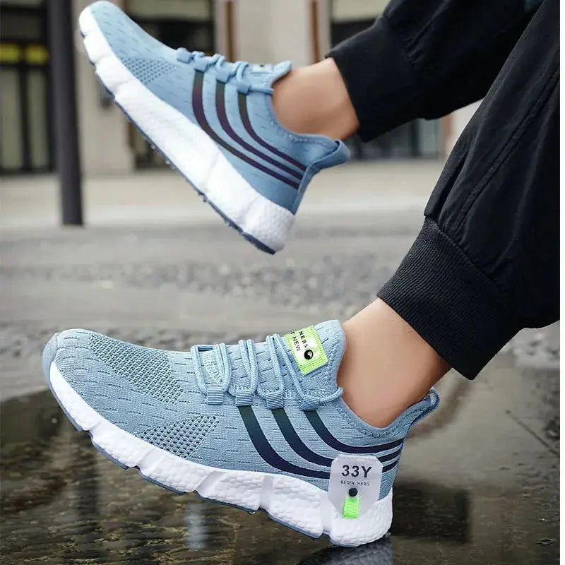 Men Casual Sport Shoes Breathable Lightweight Sneakers Outdoor Mesh Black Running Shoes Athletic Jogging Tenis Walking Shoes Suncollections