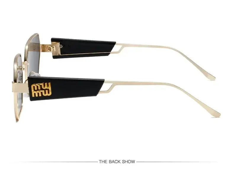 2025 High Quality Rectangle Sunglasses Women Metal Frame Glasses Fashion Brand Designer Vintage Eyewear UV Gafas De Sol Mujer - Suncollections