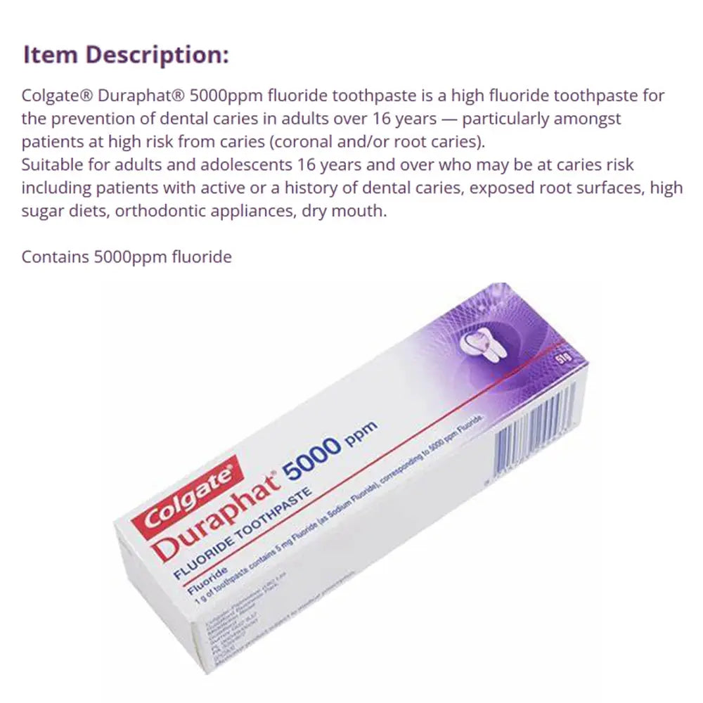 Colgate Duraphat 5000 Ppm Fluoride Toothpaste 51gr Fluor - Suncollections