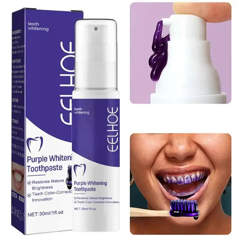 Teeth Cleansing Whitening Toothpaste Whiten Gel Whitener Bleach Removes Stains - Suncollections