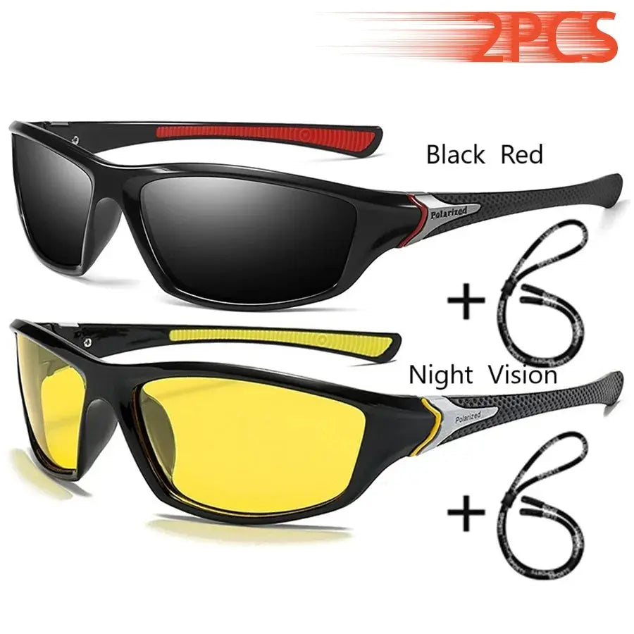 Men And Women Outdoor Sports Polarized Sunglasses With Chain Cycling Climbing Skiing Fishing Vintage Sun Glasses UV400 Eyewear - Suncollections
