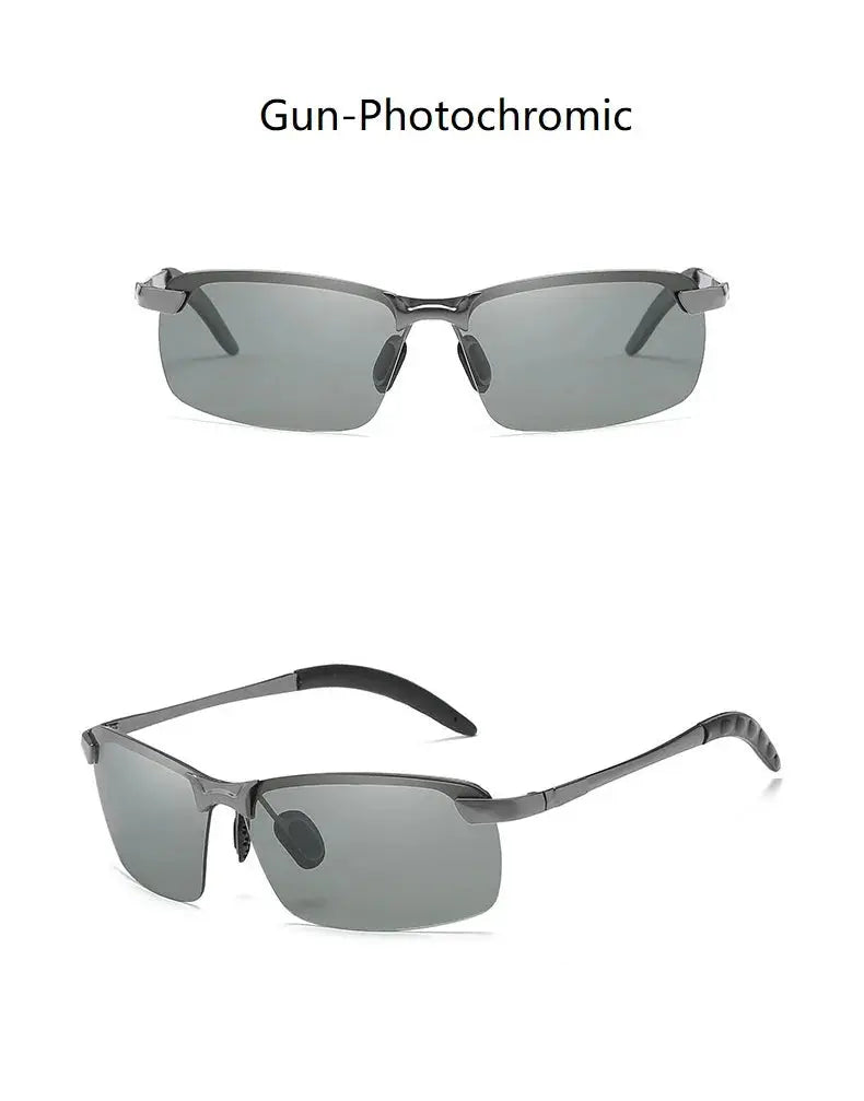 Men Photochromic Polarized Sunglasses Driving Fishing Chameleon Glasses Change Color Sun Glasses Day Night Vision UV400 Eyewear - Suncollections