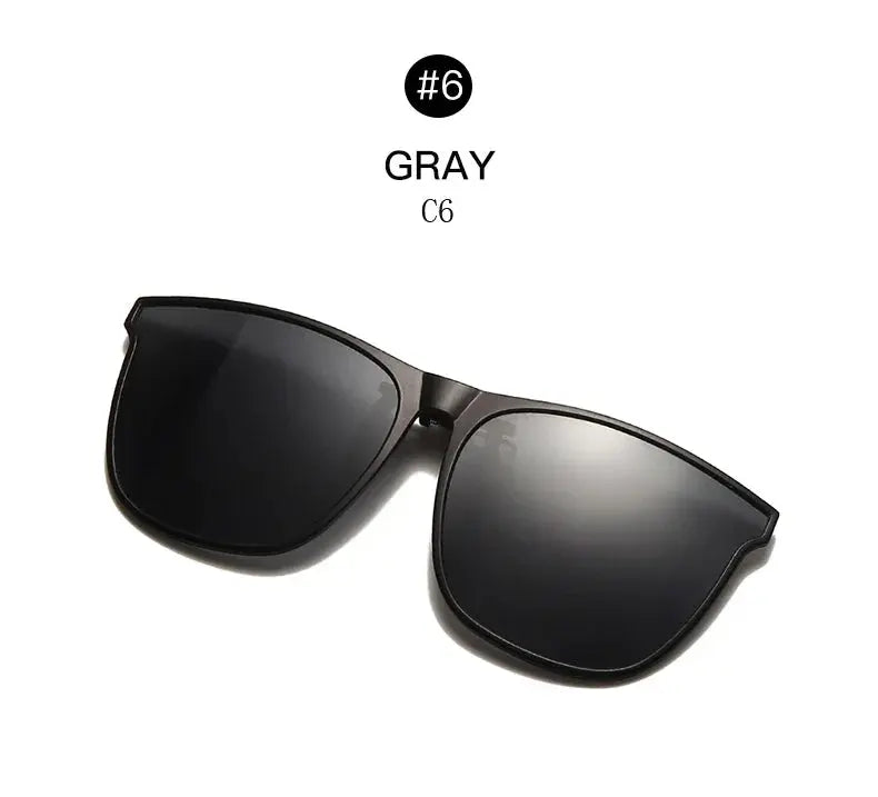 Polarized Clip On Sunglasses Men Car Driver Goggles Night Vision Glasses Anti Glare Vintage Square Glasses Oculos - Suncollections