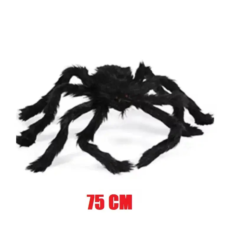 Halloween Big Plush Spider Horror Halloween Decoration Party Prop Outdoor Giant Spider Decor 30-200cm Chamber Prank Black Spider Suncollections