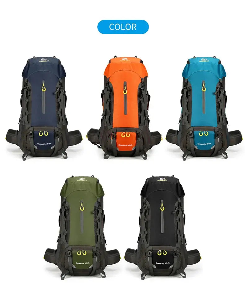 70L Camping Backpack Large Capacity Hiking Travel Outdoor Sports Waterproof Trekking Climbing Mountaineering Double Shoulder Bag - Suncollections