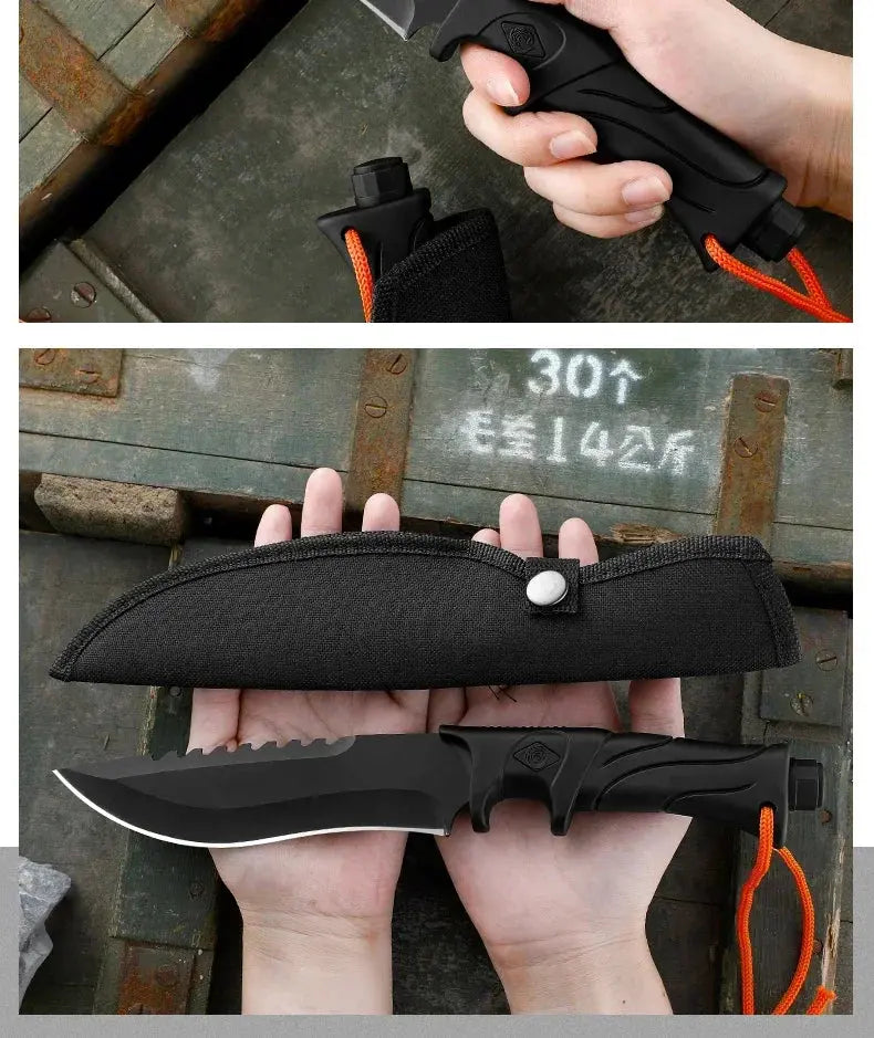 Outdoor Camping Tactical Straight Knife, Portable Outdoor Tool Knife - Suncollections