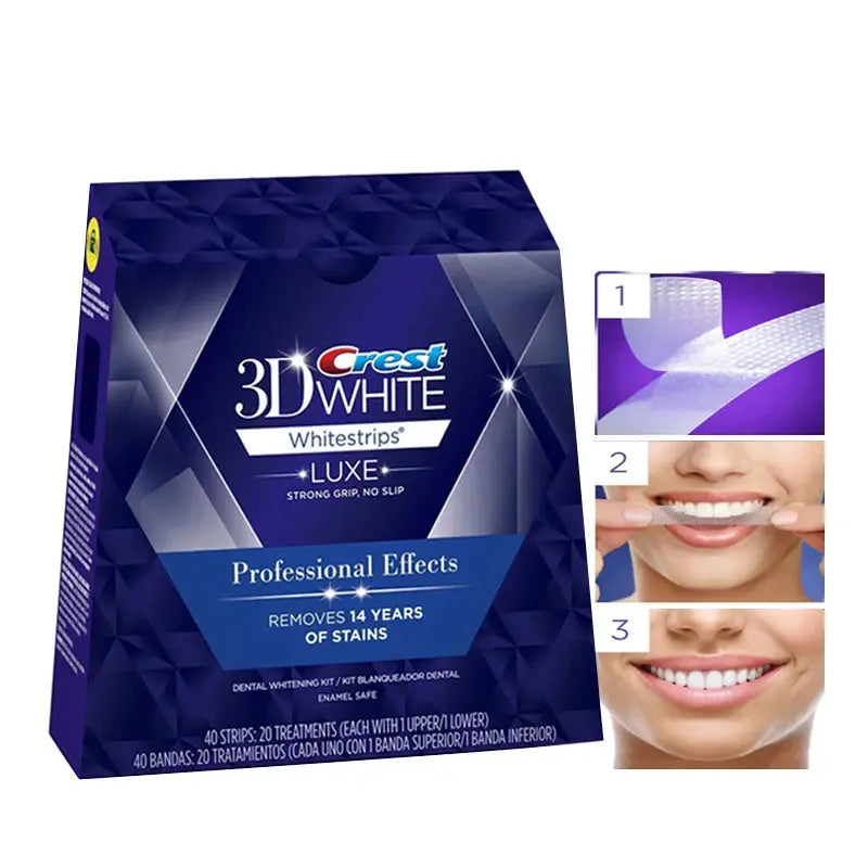 3D White Teeth Whitestrips Luxe Professional Effect 5/40 Treatments Original Oral Hygiene Tooth Teeth Whitening Strips - Suncollections