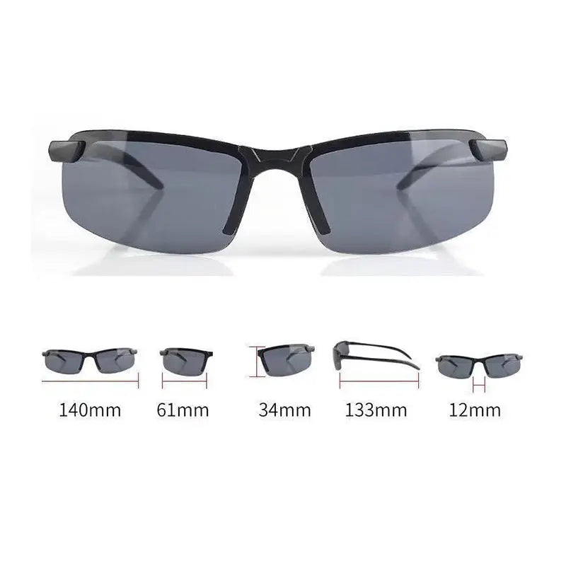 Night Vision Glasses Men Anti-Glare Driving Half Frame Sunglasses for Driver Outdoor Sport Goggles Women Day and Night Eyewear - Suncollections