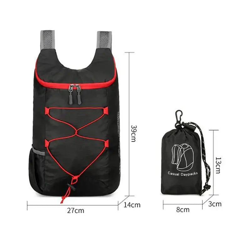 Camping Hiking Multifunctional Outdoor Folding Sports Backpack Ultra Lightweight Carrying Waterproof Nylon Fabric Fitness Bag - Suncollections
