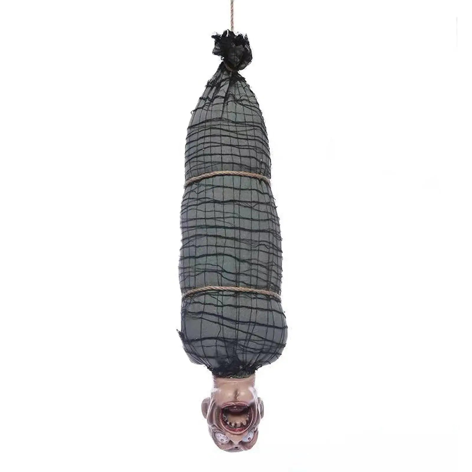 2.46 Ft Halloween Hanging Animated Corpse With LED Light Up Eyes Talking & Shaking Scary Ghost Sound Effect For Halloween Decor Suncollections