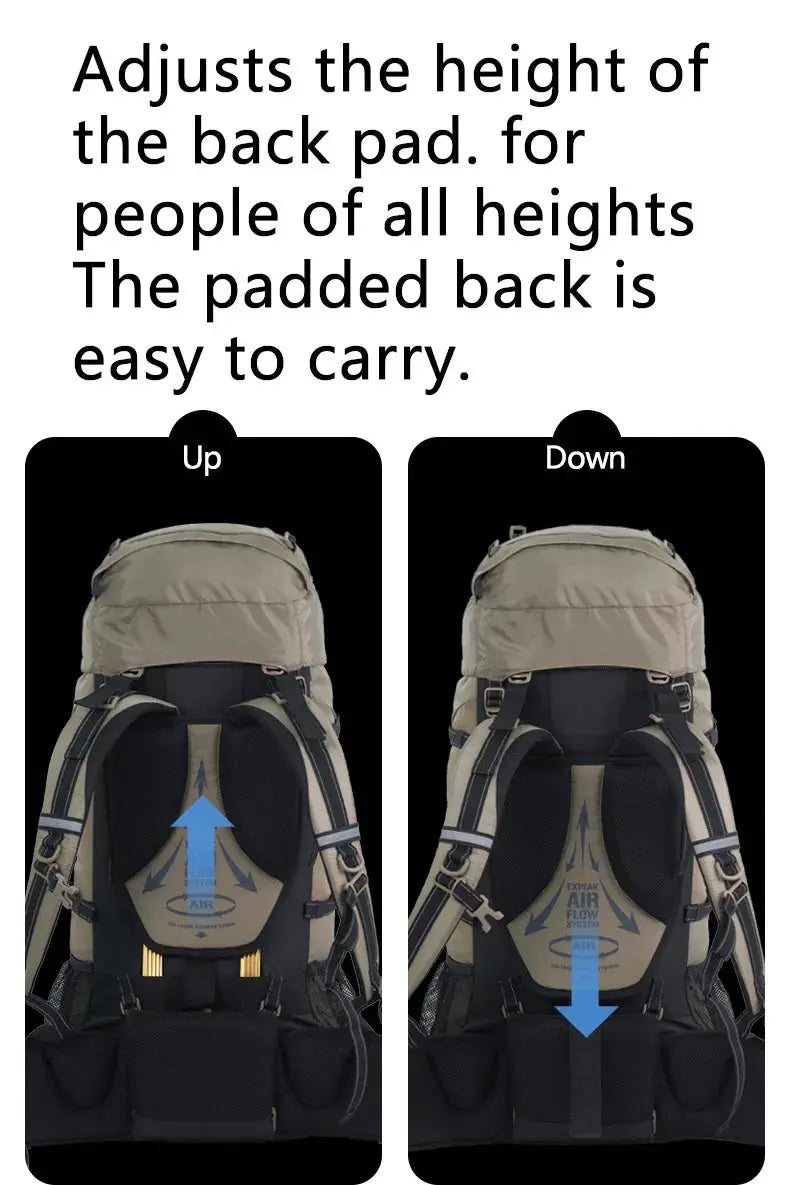 Naturehike 70L Camping Backpack Ergonomic Large Capacity Hiking Bags For Man With Rain Cover Outdoor Travel Trekking Backpacks - Suncollections