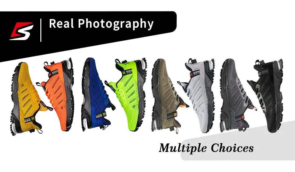 Baasploa 2022 New Male Sneakers Shoes Breathable Mesh Men Running Shoes Outdoor Grass  Walking Gym Shoes For Men Plus size 41-50 Suncollections