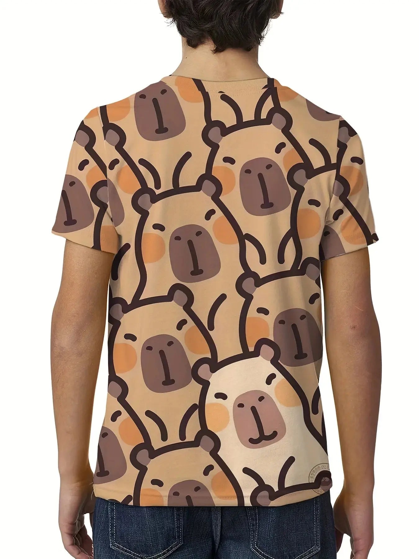 Cute Capybara Graphic Children's Clothing Boys Tshirt Summer Short Sleeve Casual Daily Kids Girls Clothes T-Shirt O-Neck Tops - Suncollections