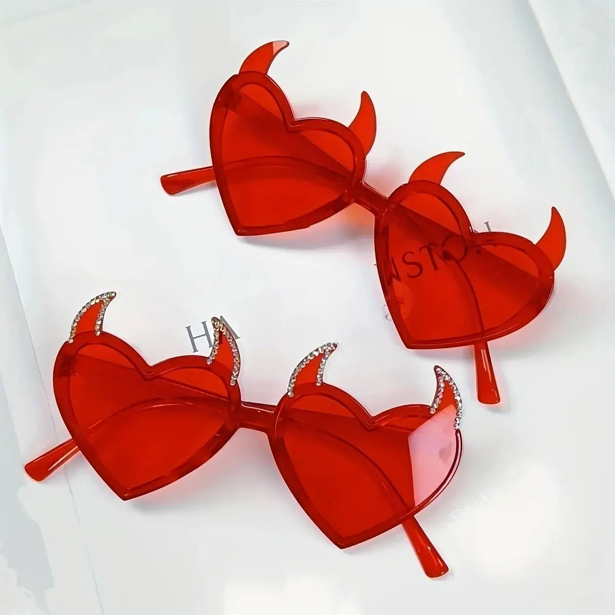 Halloween Devil Horns Sunglasses Women  Funny Cosplay Party Y2K Decorative Sunglasses sandy beach vacation Birthday Party - Suncollections