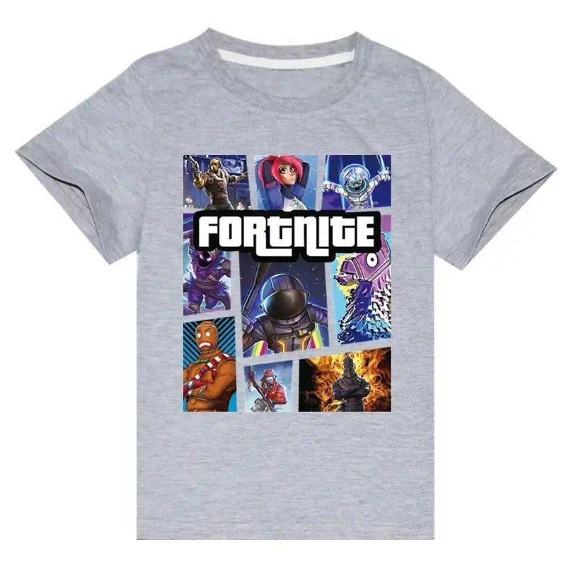Fortnite T-Shirt Summer Cartoon Children Short Sleeve T-Shirt for Boys Girls Kids TShirt Clothing Print Clothes - Suncollections