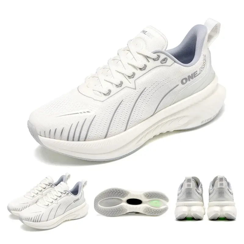 ONEMIX White Road Running Shoes for Men Air Cushion Outdoor Sport Shoes Male Trainers Summer Jogging Shoes Women Footwear Suncollections