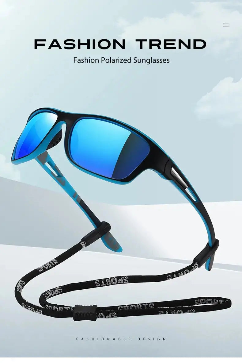 Polarized Fishing Sunglasses Men Driving Shades Male Sun Glasses Hiking Fishing Classic Sun Glasses And Anti Slip Rope - Suncollections