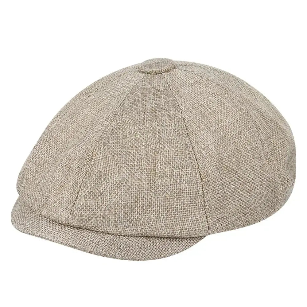 Men Newsboy Hats Peaky Autumn Vintage Herringbone Octagon Cap Women Casual Stripe Berets Gatsby Flat Hat - Suncollections