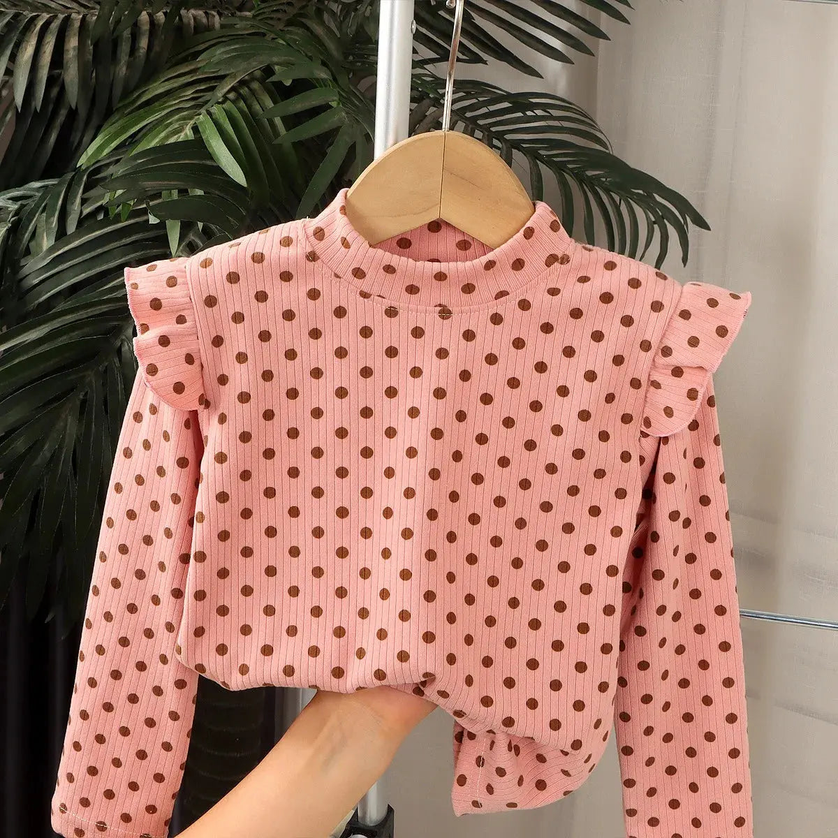 Kids Long Sleeved Undershirt Girls Cute Floral Dots T-shirt 2-10T Children Boys Sweet Tops Bottoming Shirt  t shirt for kids boy - Suncollections