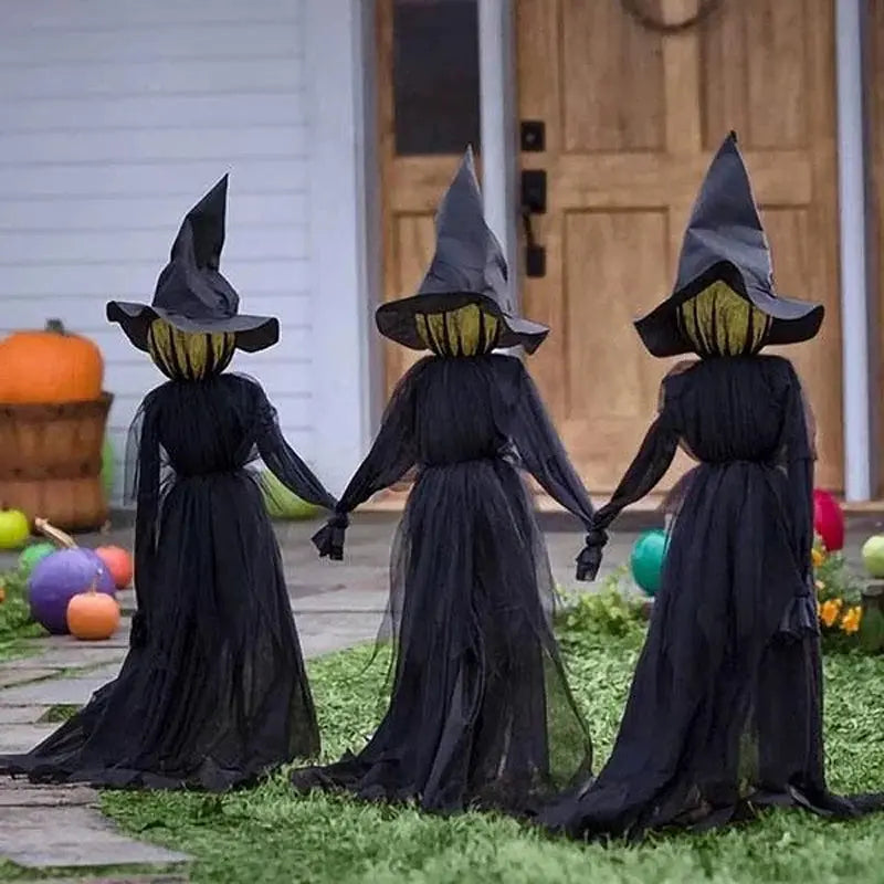 170cm Halloween Light-Up Witches Ghost Halloween Decoration Horror Props Creepy Skeleton For Halloween Decoration Voice Control Suncollections