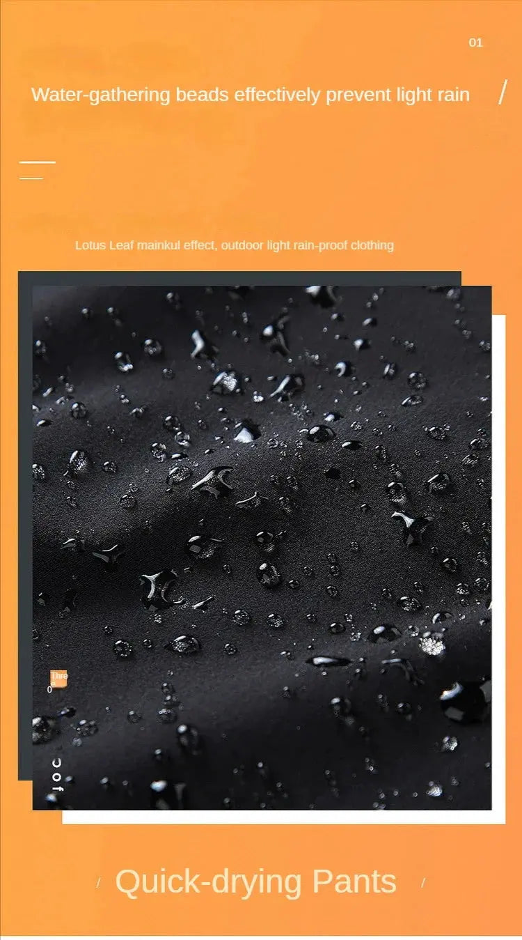 Ice Silk Men's Summer Pants Elastic Waist Straight Leg Trouser Male Quick Dry Big Size Large Plus Stretch 6XL 7XL Work Outdoor Suncollections