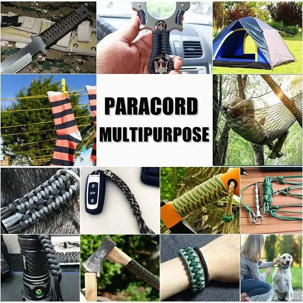 550 Paracord 7 Strand 4mm Military Tactical Parachute Cord Camping Accessories Outdoor Survival DIY Bracelet Rope - Suncollections