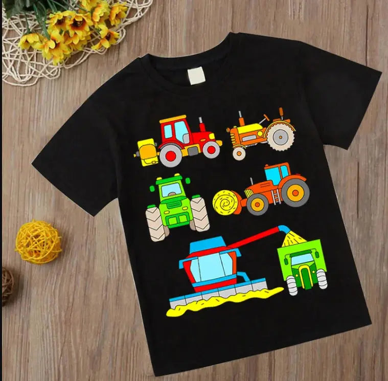 Funny cartoon car tractor T-Shirt Kids - Suncollections