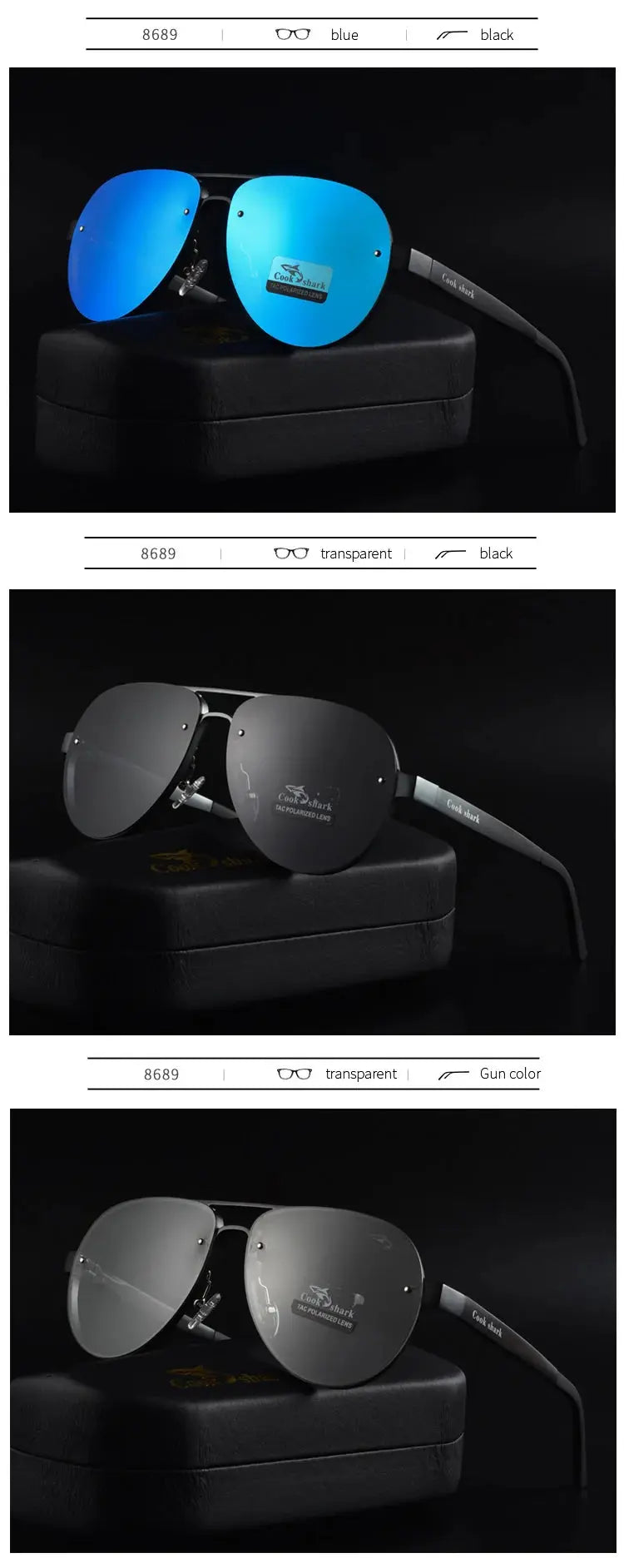 Cook's color-changing sunglasses polarized sunglasses for men's driving day and night dual-purpose driving mirror fishing glasse - Suncollections