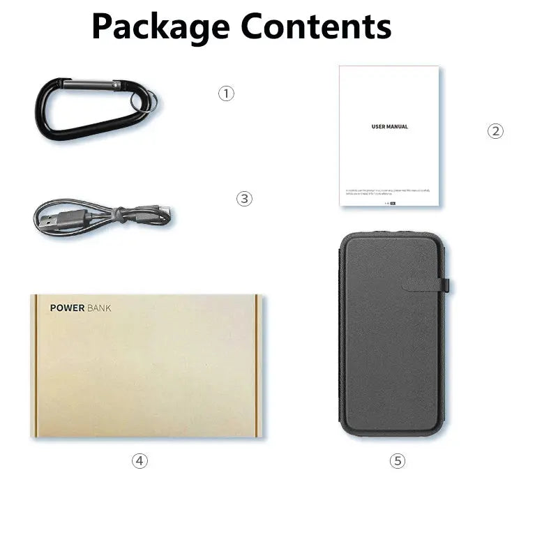 43800mAh Solar Power Bank with 4 Solar Panel Wireless Charger Powerbank for iPhone 15 Samsung S24 PD 20W Fast Charging Powerbank - Suncollections