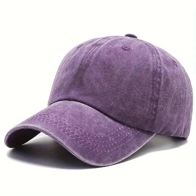 Men Women Unisex Baseball Cap Adjustable Solid Color Casual Hat Stretchy Fabric for Sports Secure Drawstring Closure Dad Hat - Suncollections