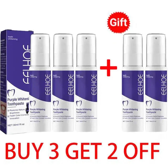 Teeth Cleansing Whitening Toothpaste Whiten Gel Whitener Bleach Removes Stains - Suncollections