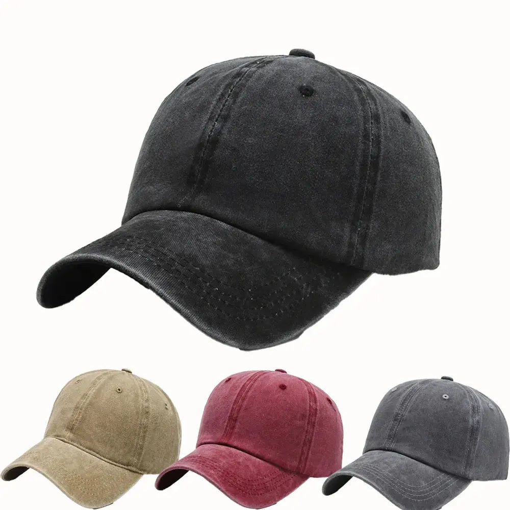 Versatile Washed Vintage Baseball Cap For Men All Season Solid Color Casual Style Duck Tongue Cap Outdoor Sports Cap For Women - Suncollections