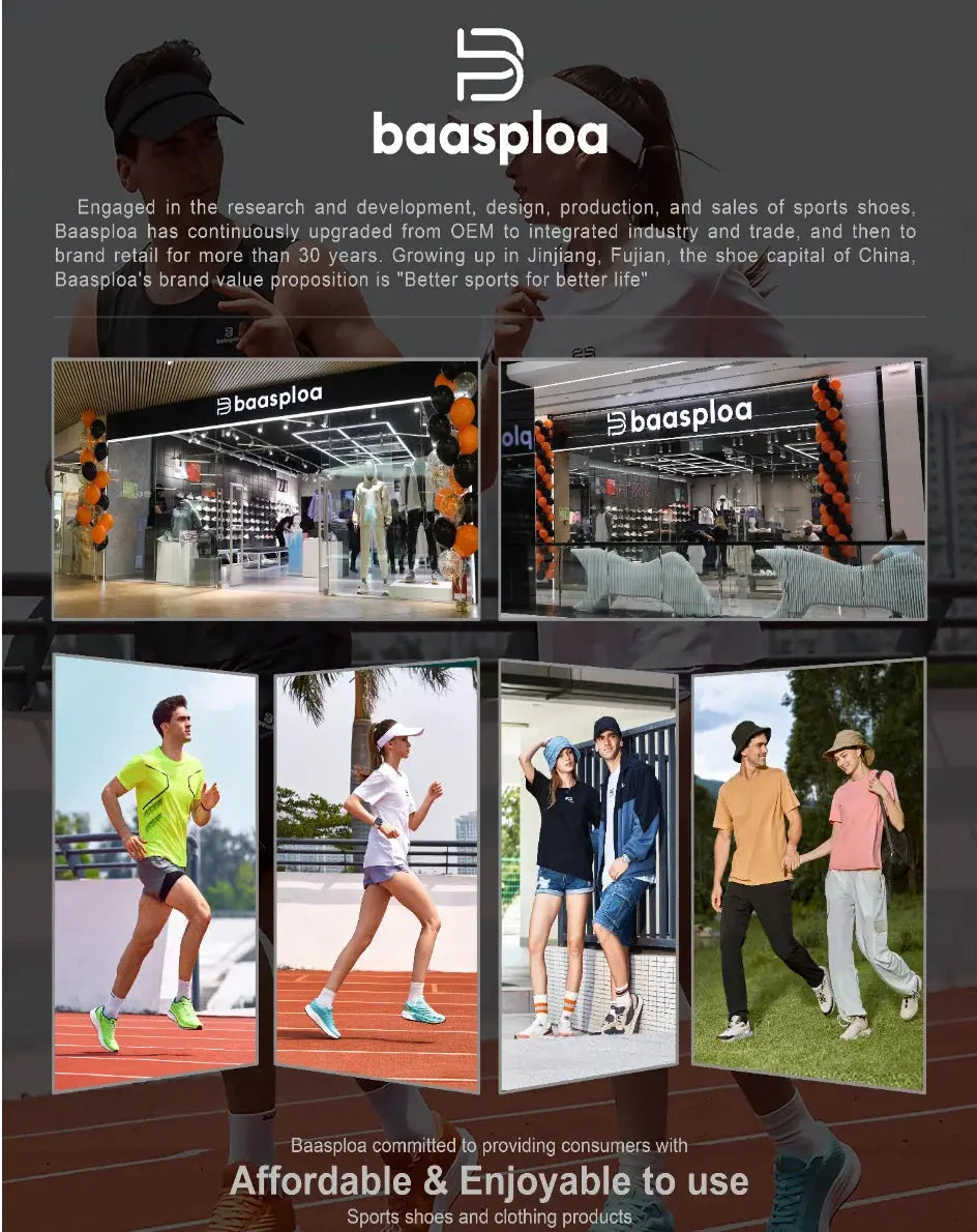 Baasploa New Men Outdoor Sneakers Mesh Breathable Rotating Button Hiking Shoes Male Comfort Rubber Sole Non-Slip Walking Shoes Suncollections