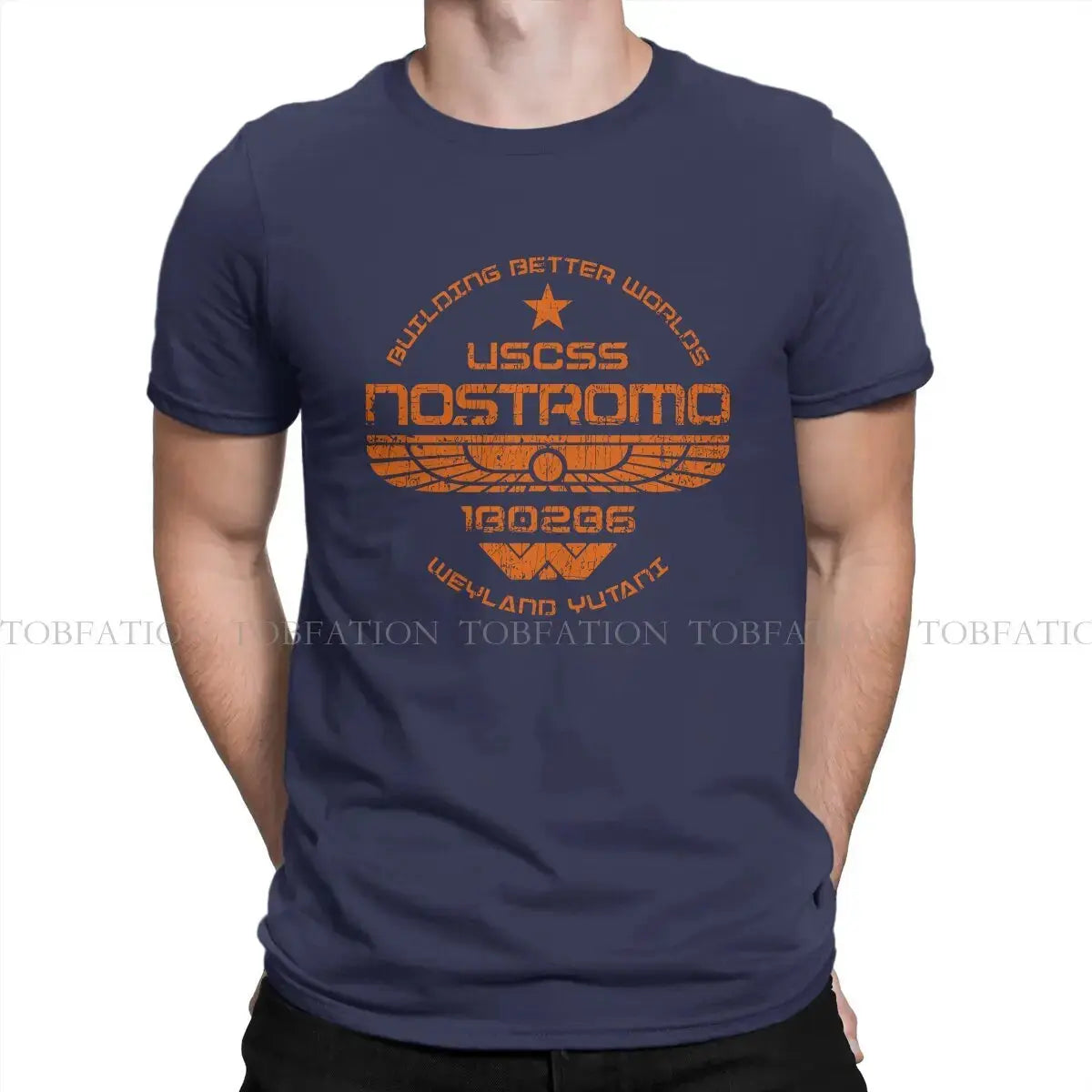USCSS Nostromo TShirt For Men Alien UFO Clothing Fashion T Shirt 100% Cotton Soft Printed Fluffy - Suncollections