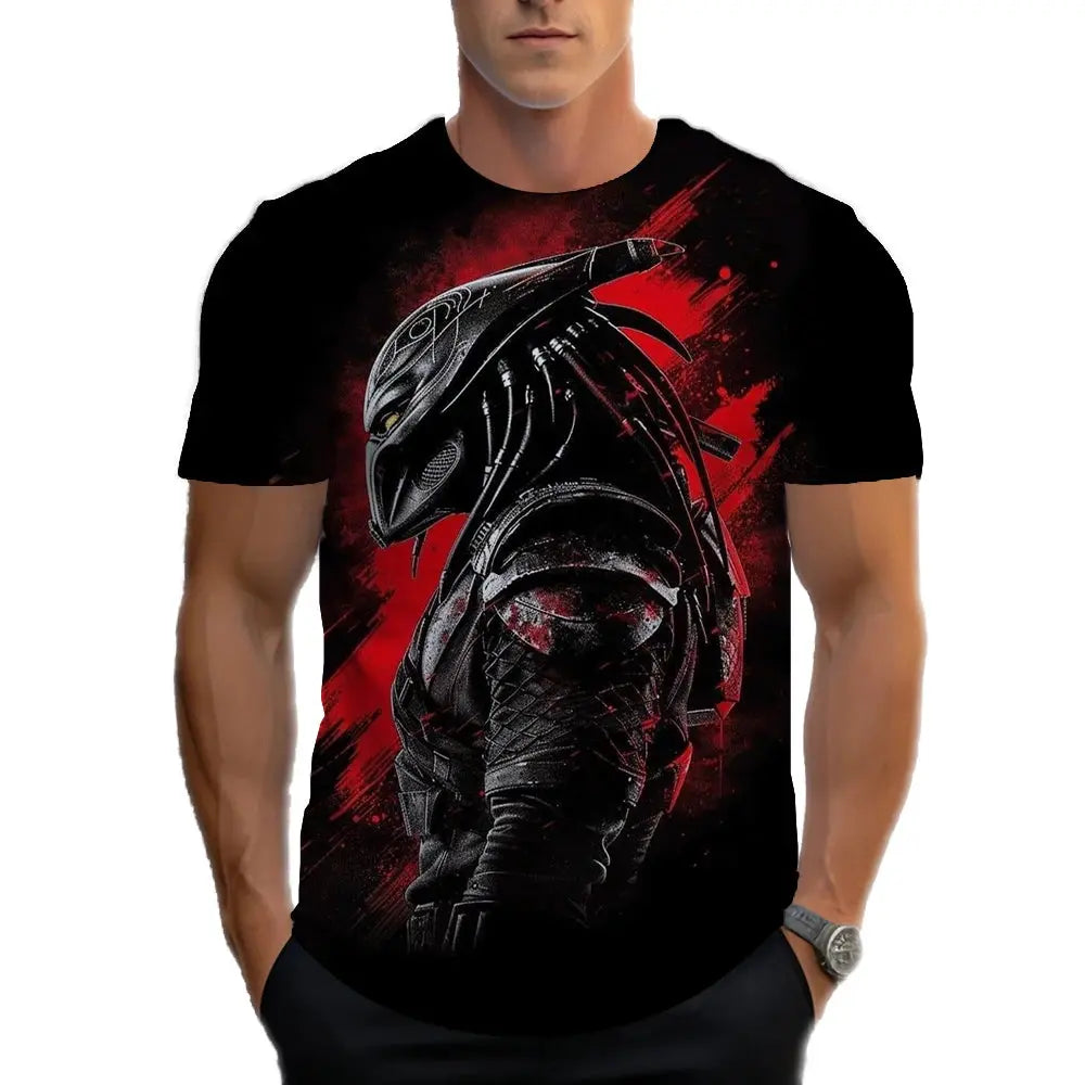 Predator Graphic T Shirt For Men Fashion Streetwear Hip Hop 3d Printed Horror Movie Alien T-shirt Summer Casual Womens Clothing - Suncollections