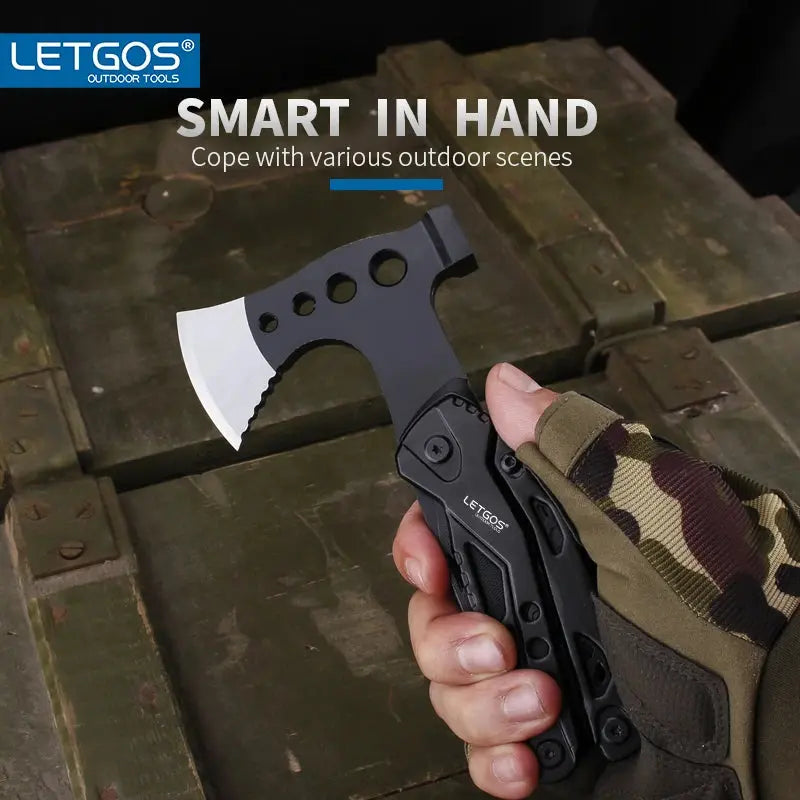 LETGOS Multitool camping axe 16-in-1 portable Gear survival tool - Suncollections