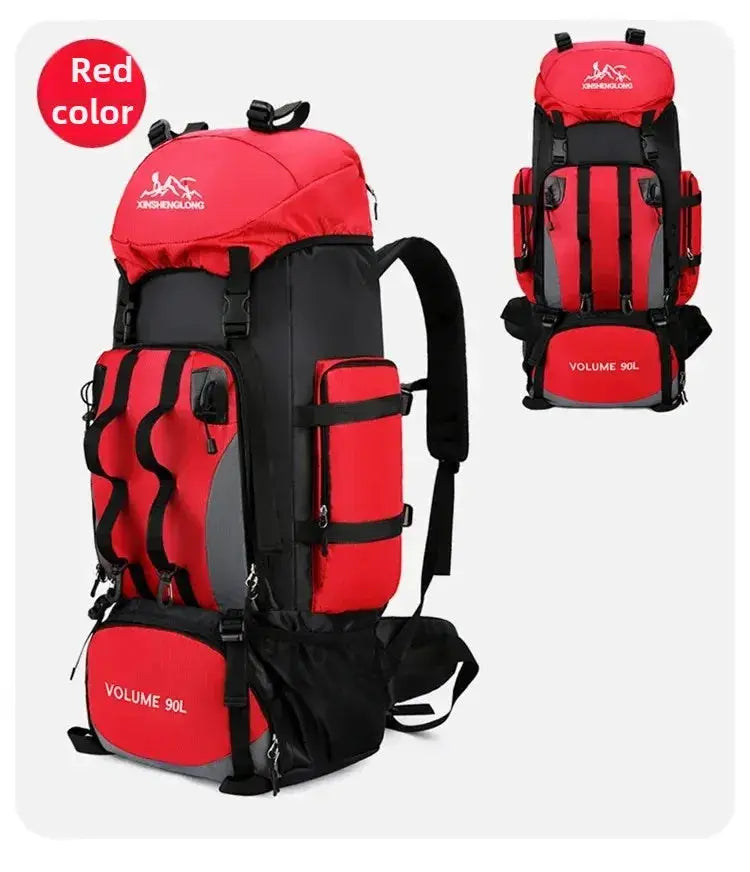 90L Waterproof Hiking Camping Backpack Trekking Bag Rucksack Large Capacity Travel Outdoor Sports Bags Camping Equipments - Suncollections