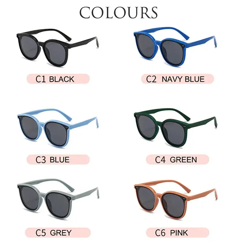 3-12 Years Kids Polarized Sunglasses Boys' Cool Girls Soft TPEE Frame Cat Eye Design Fashion Sun UV400 Protection Oval Glasses - Suncollections
