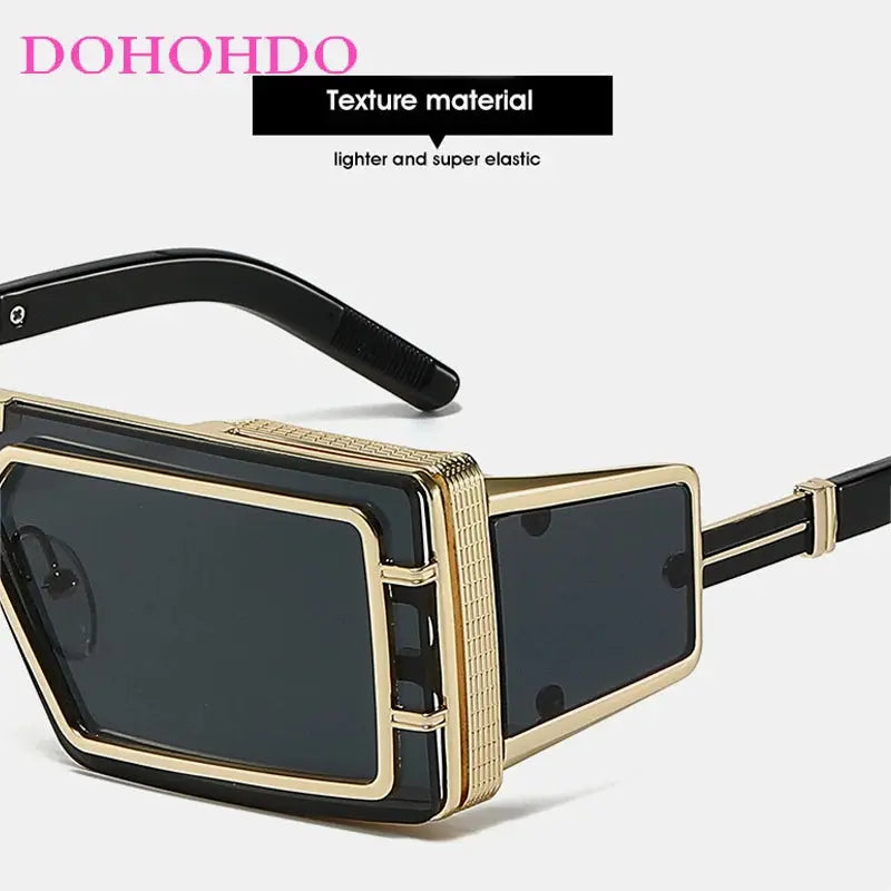 Square Punk Sunglasses Women Men Vintage Luxury Steampunk Sun Glasses Women Fashion Trendy Brand Design Driving Shades UV400 - Suncollections